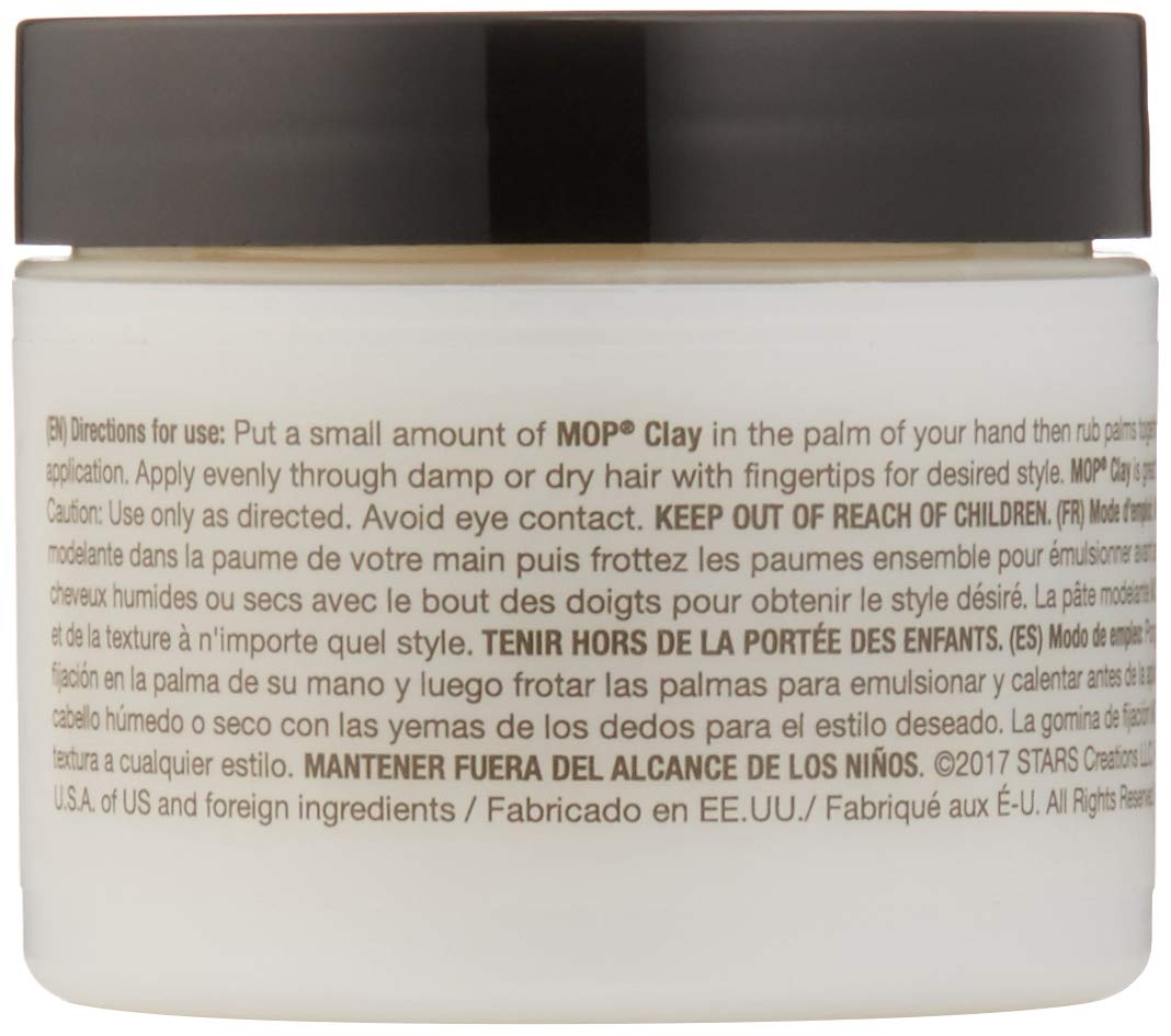 MOP Basil Mint Firm Hold Clay, 2 Oz., Long Lasting Hold, Definition, Textured Matte Finish For All Hair Types Beauty & Personal Care MOP