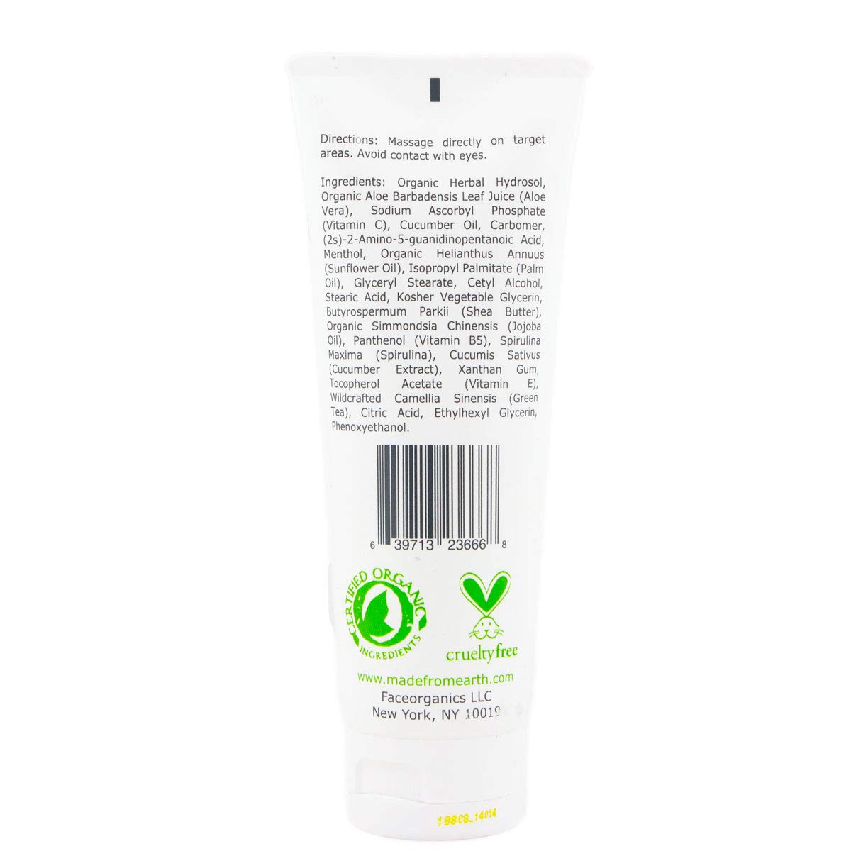 Made from Earth Cucumber Cooling Gel - Organic Aloe Vera & Vitamin C for Face & Body - 4 oz. Beauty & Personal Care Made from Earth