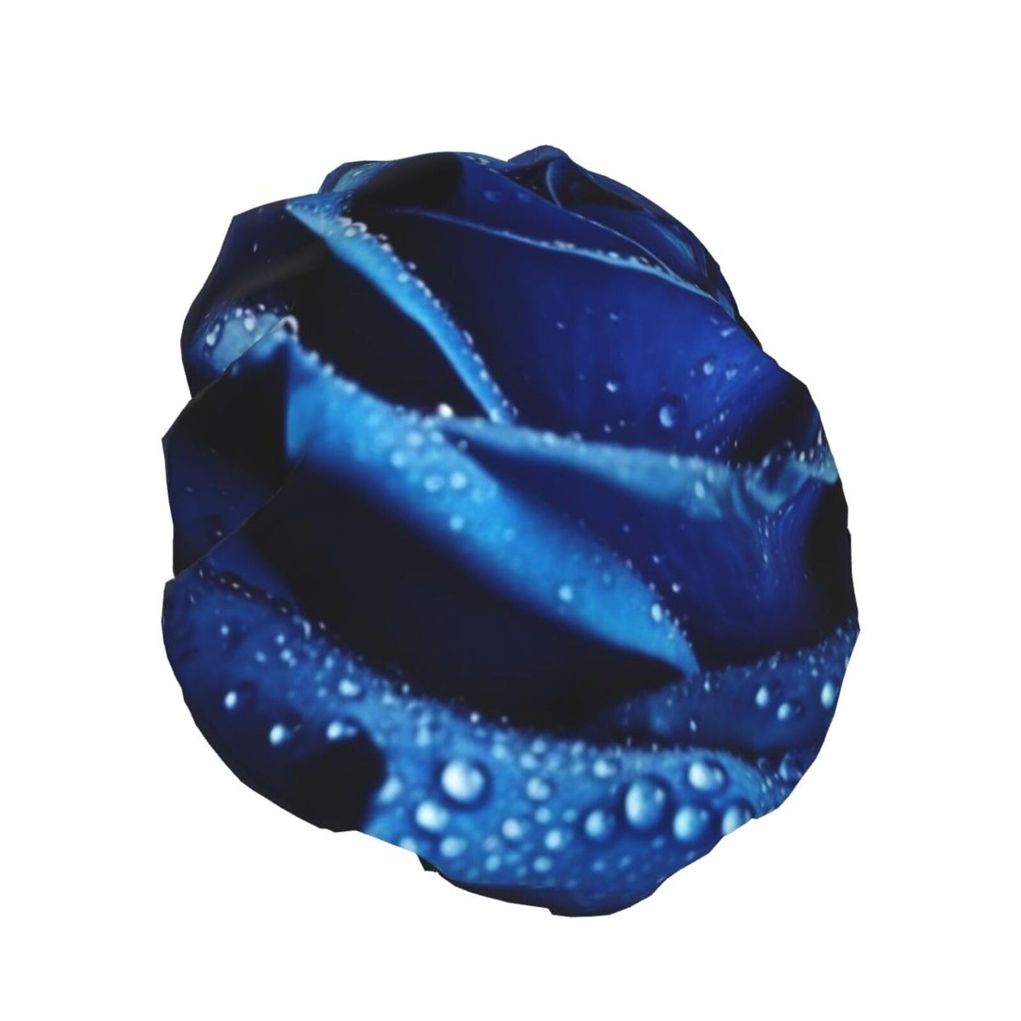 Blue rose Shower Cap for Women Men Large Reusable Shower Bonnet Double-Layer Waterproof Bath Caps Elastic Band Hair Hat for All Hairstyles Beauty and Personal Care BWLHJKE