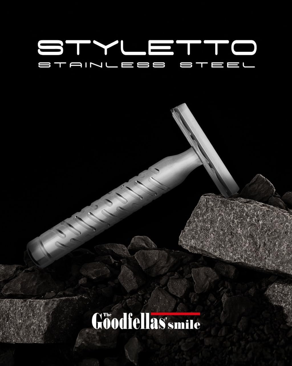 The Goodfellas' Smile Styletto V2 Double Edge Safety Razor - 100% Stainless Steel, High Luster Finish - Made in Italy Computer Designed Head Beauty and Personal Care The Goodfellas' smile