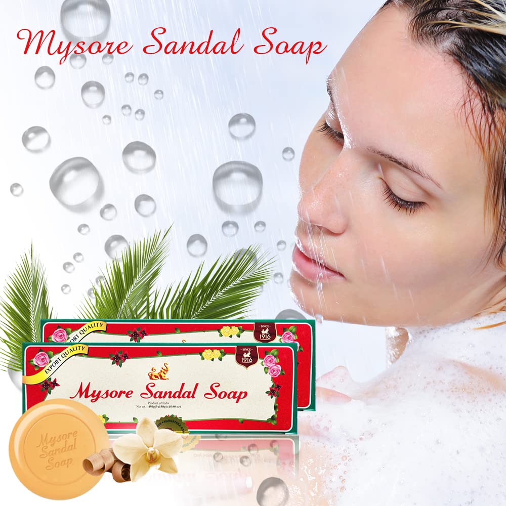 Mysore Sandalwood Soap 150gm - 6 ps (Pack of 2) Beauty & Personal Care Mysore Sandal