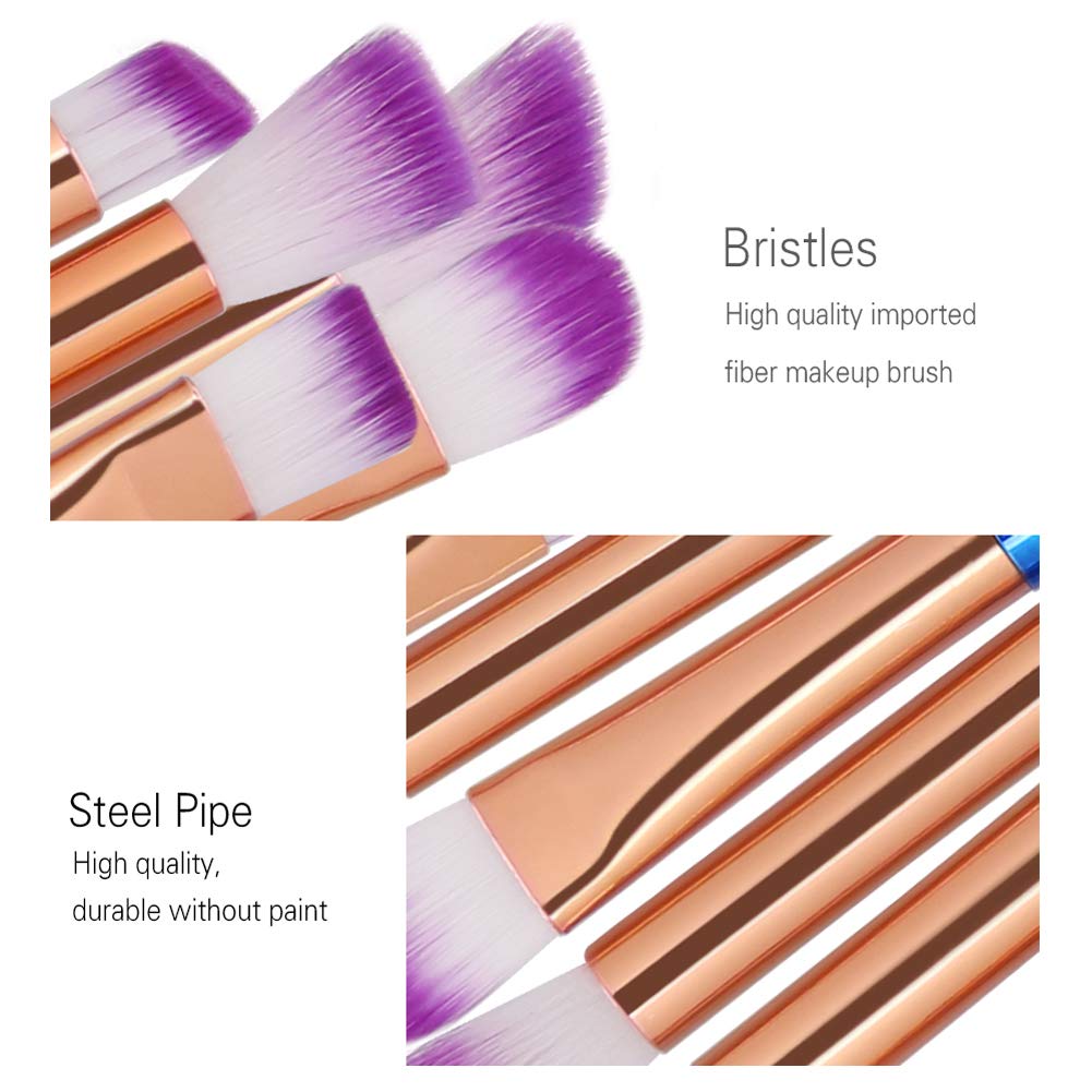 MIPPER 10pcs Diamond Handle Eye Makeup Brushes?Eyebrow Eye shadow Eyeliner Nasal shadow Cosmetics Brush Tool (mix color) Beauty & Personal Care MIPPER