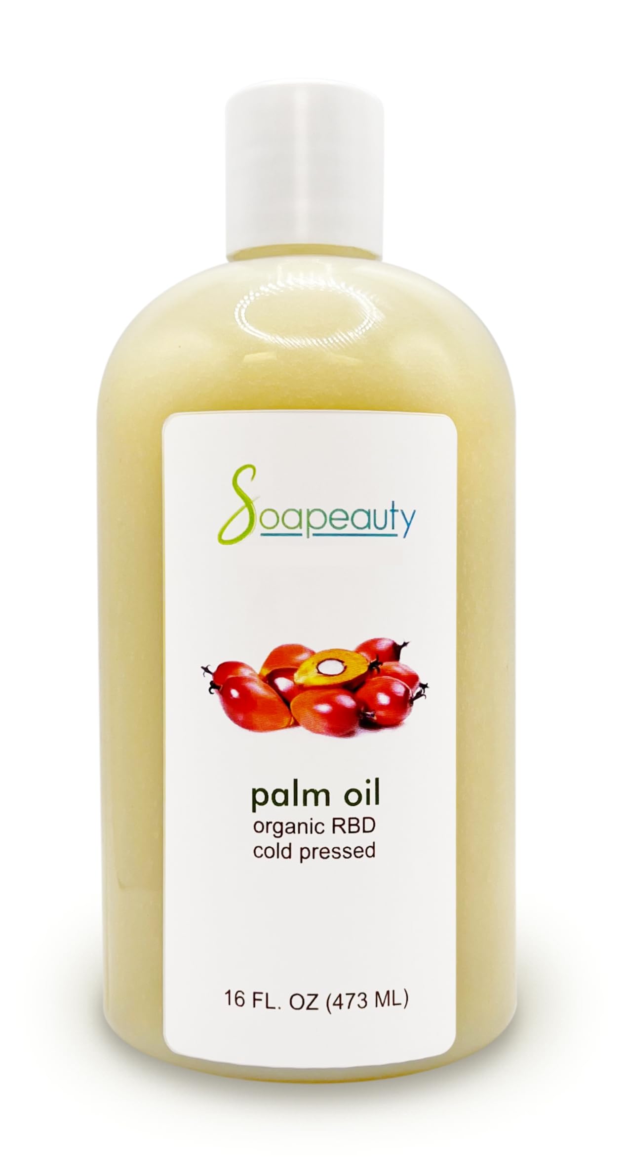 Soapeauty Palm Oil RBD - 100% Pure, Cold-Pressed, Non-Hydrogenated & Sustainable for DIY Soap, Creams & Lotions - Rich in Vitamin E - 16 fl oz Beauty & Personal Care Soapeauty