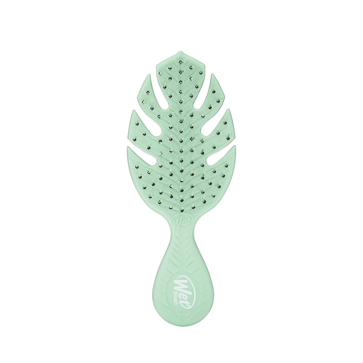 Wet Brush Go Green Mini Detangler, Green - Detangling Travel Hair Brush - Ultra-Soft IntelliFlex Bristles Glide Through Tangles & Gently Loosens Knots