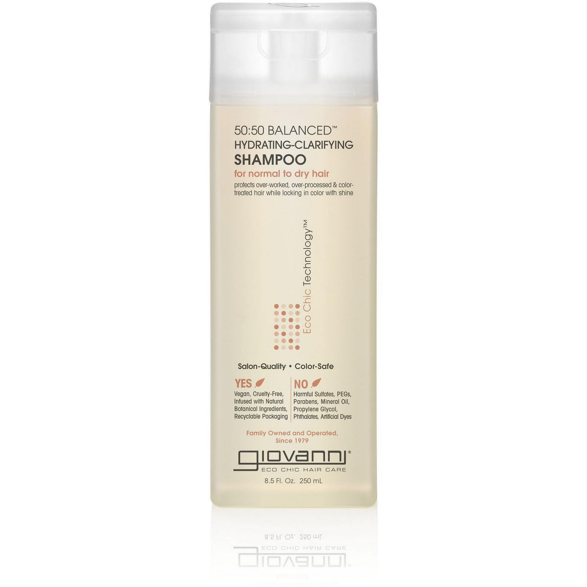 GIOVANNI Eco Chic 50:50 Balanced Hydrating Clarifying Shampoo, 8.5 oz (3 Pack)