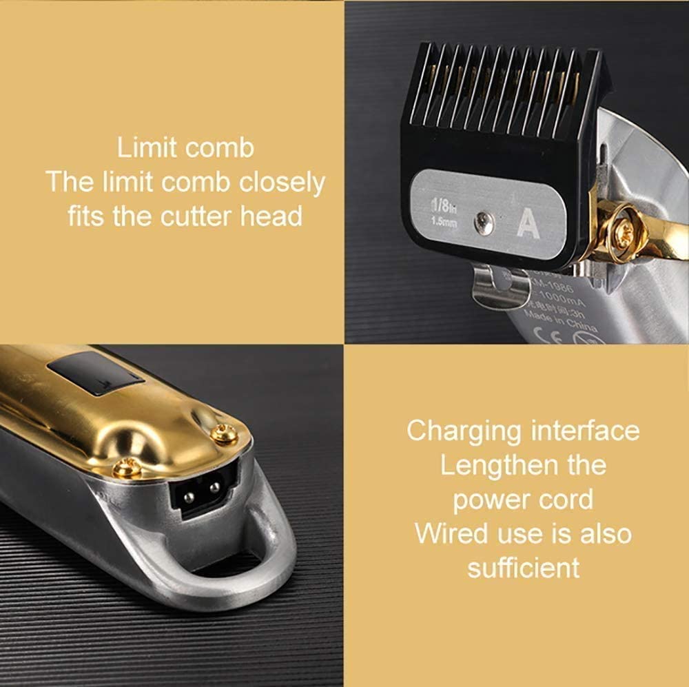 GLESVOWIO Pro Hair Clipper Hair Trimming Scissors Professional Tool Professional Hair Clippers Cordless Haircut Household Tools Hair Clipper Men's Beauty and Personal Care GLESVOWIO