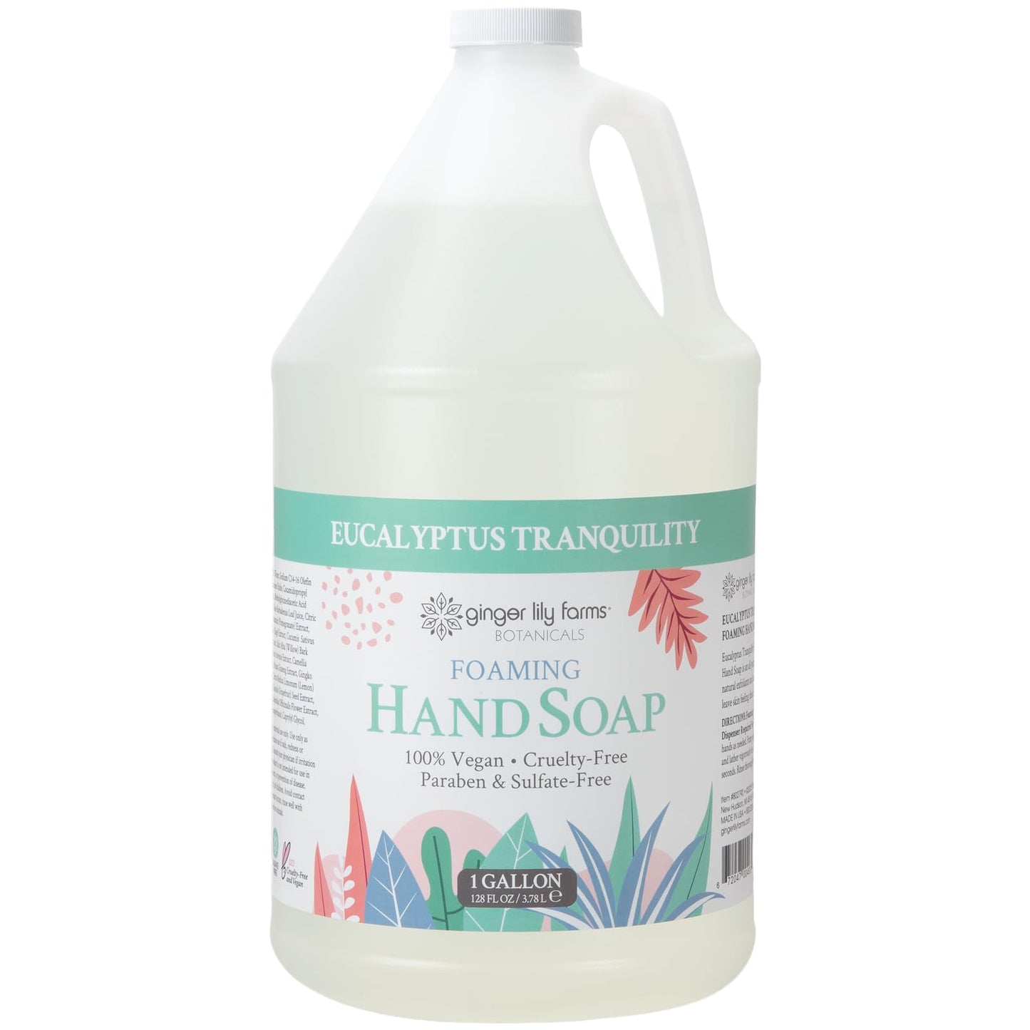 Ginger Lily Farms Botanicals All-Purpose Foaming Hand Soap Refill, 100% Vegan & Cruelty-Free, Eucalyptus Tranquility Scent, 1 Gallon (Pack of 4) Beauty & Personal Care Ginger Lily Farms