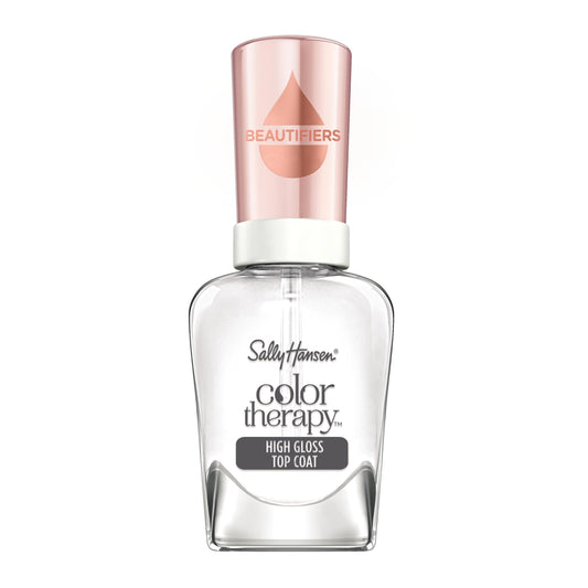 Sally Hansen Color Therapy High Gloss Top Coat | Argan Oil, Long Lasting, Healthy Nails, Nail Strengthener, Clear Nail Polish Beauty & Personal Care Sally Hansen