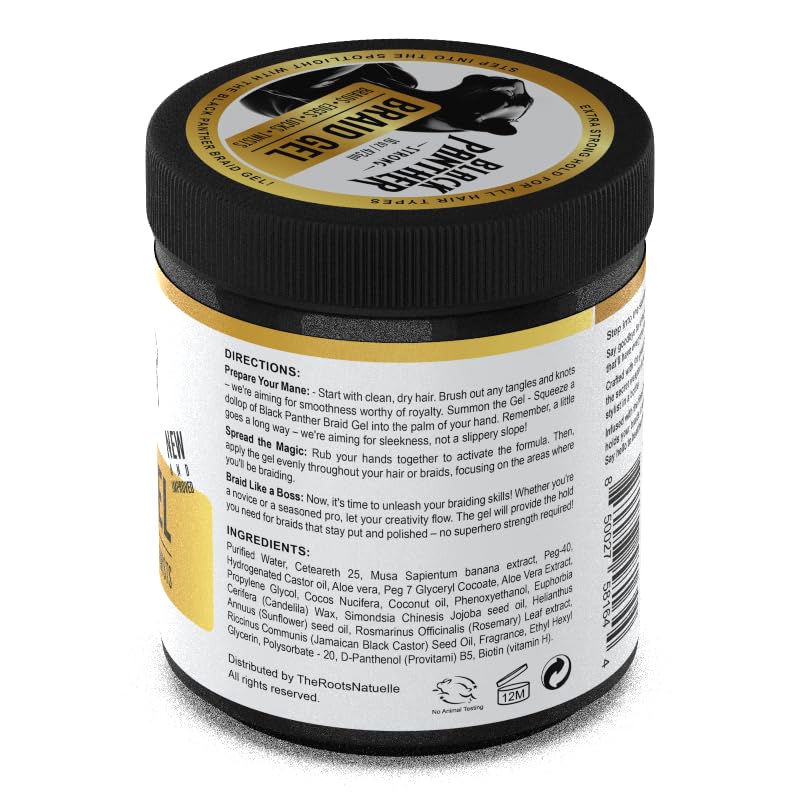 Black Panther Braid Gel | Smooths & Tames Frizz | No Flaking or Drying | High Shine, Long Lasting for Braids, Locks, Twists, Cornrows | 16 oz Beauty & Personal Care BLACK PANTHER STRONG DIAMOND EDGES
