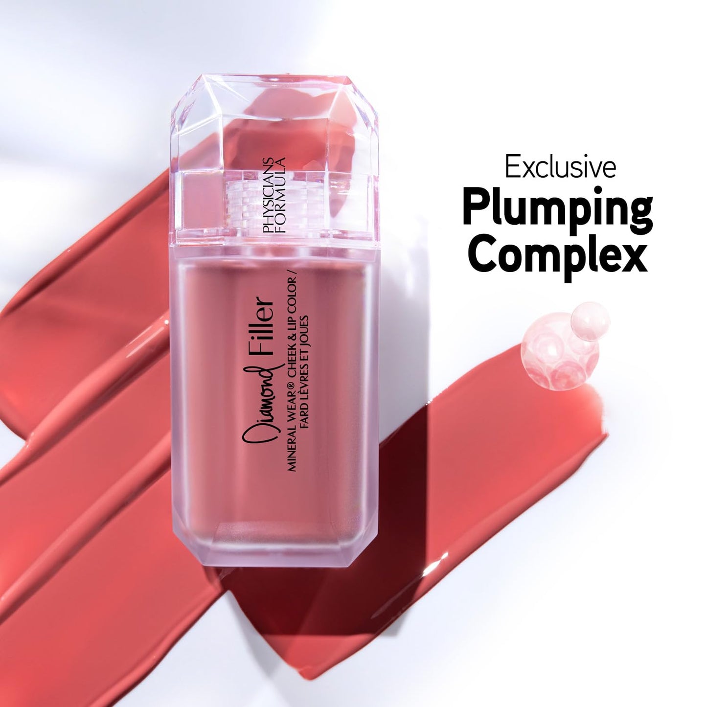 Physicians Formula Mineral Wear®Diamond Filler Cheek & Lip Color, Serum-to-Cream Multi-Use Liquid Blush Formula, Plumps & Smooths for Fuller Looking Beauty & Personal Care Physicians Formula