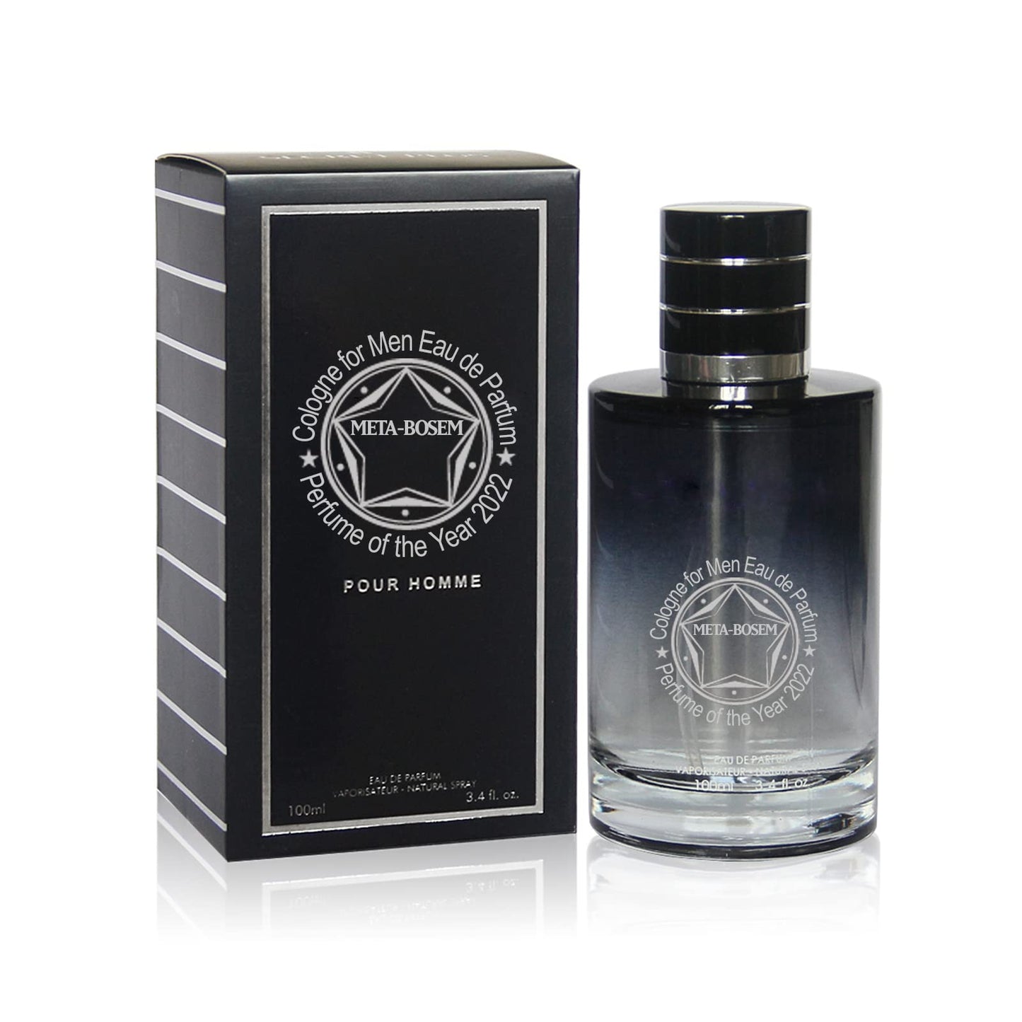 META-BOSEM Savnah for Men's Cologne Eau de Parfum Natural Spray - Fresh Woody Scents - Great Holiday Gift - for All Day Use - a Classic Bottle, 3.4 Beauty & Personal Care META-BOSEM