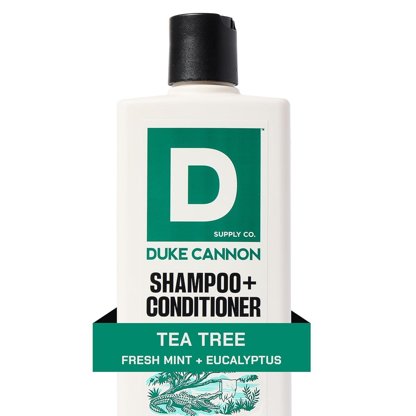 Duke Cannon Supply Co. Tea Tree 2-in-1 Shampoo and Conditioner for Men - 14 fl oz - Fresh Mint + Eucalyptus Scent - Made with Tea Tree Oil & Menthol Beauty & Personal Care Duke Cannon Supply Co.