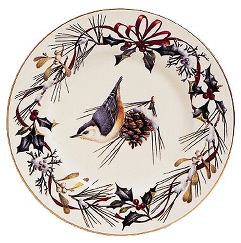 Lenox Winter Greetings Gold-Banded Nuthatch 9-Inch Accent Plate Beauty and Personal Care Lenox