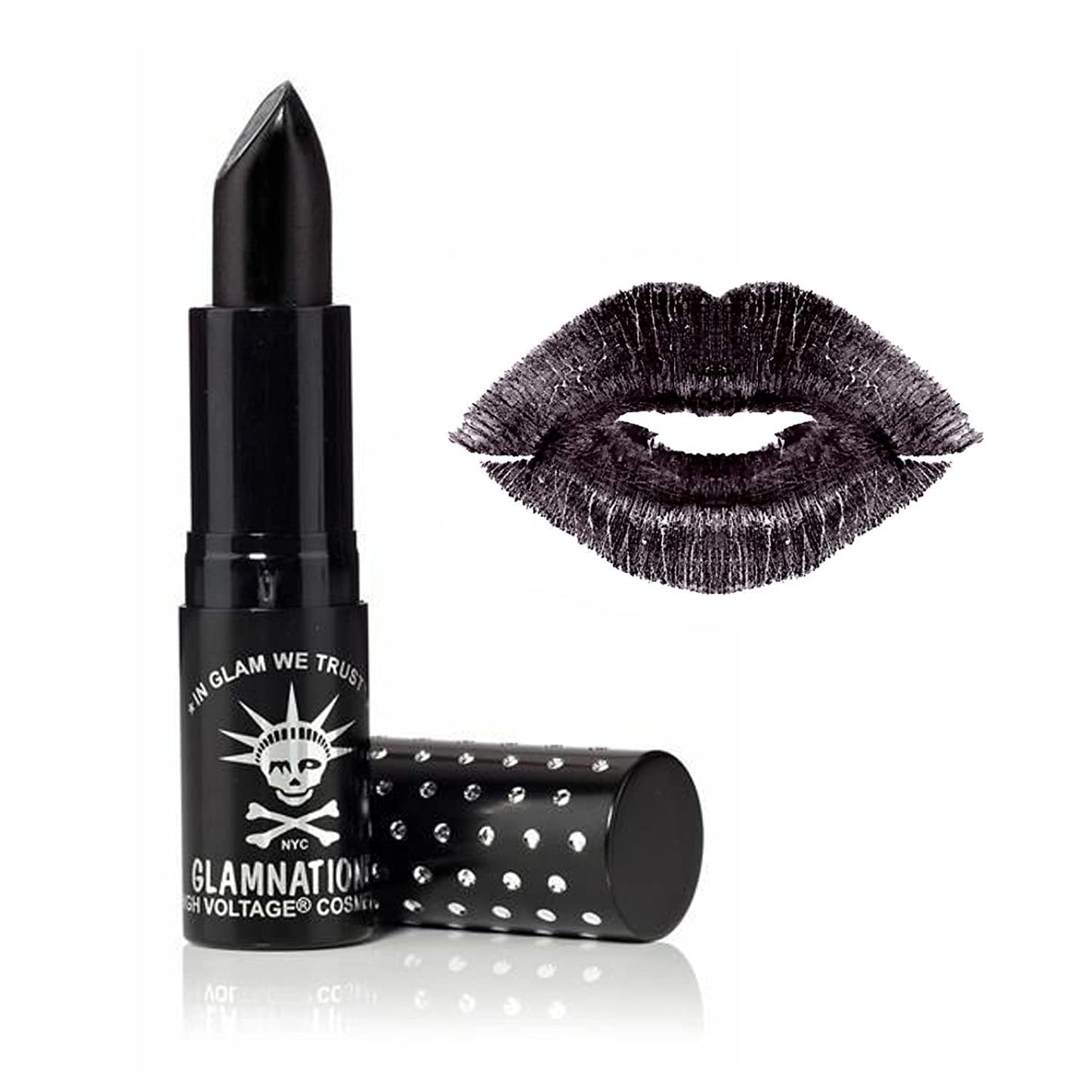 MANIC PANIC Lethal Semi Matte Lipstick - Creamtones Raven Black Lipstick - Long-Lasting, Moisturizing Formula - Talc & Cruelty-Free Lip Makeup Beauty & Personal Care MANIC PANIC