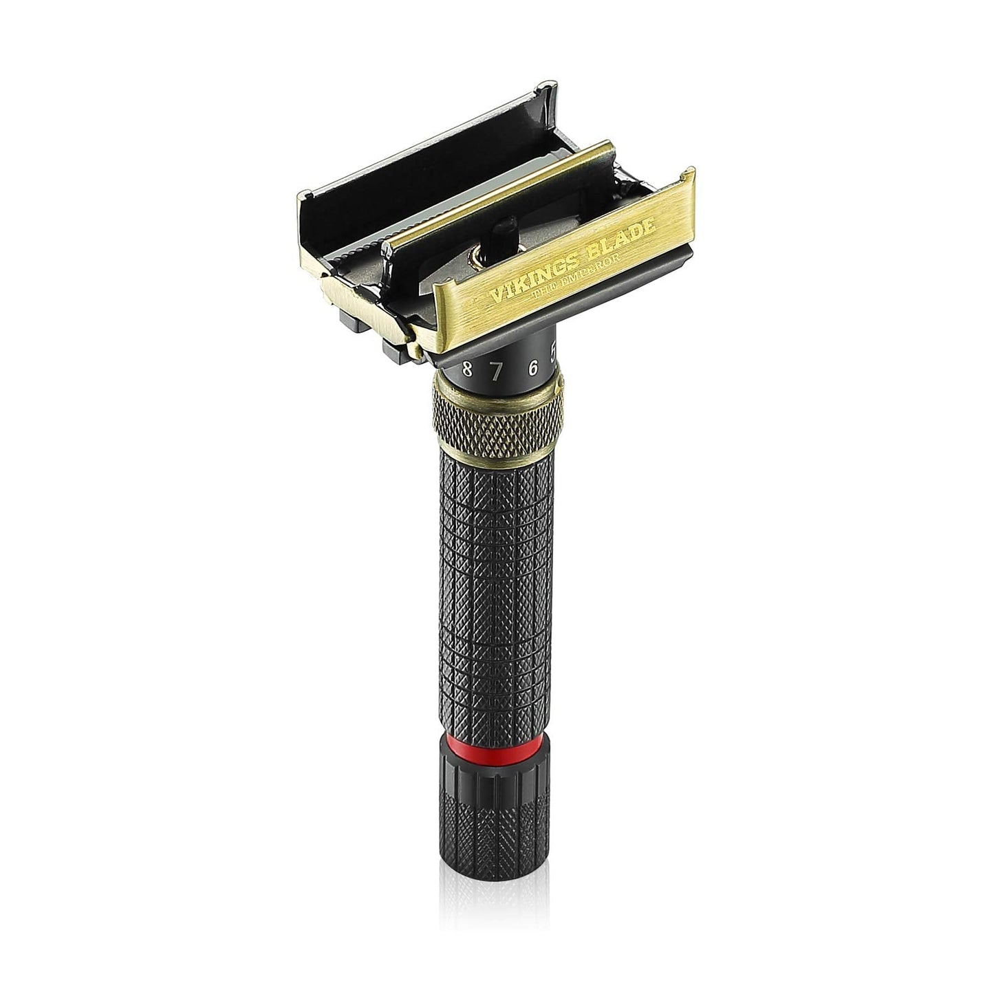 VIKINGS BLADE Adjustable Double Edge Safety Razor + Luxury Case. Smooth, Reusable, Eco-Friendly (The Emperor “Meiji”) Beauty and Personal Care Vikings Blade