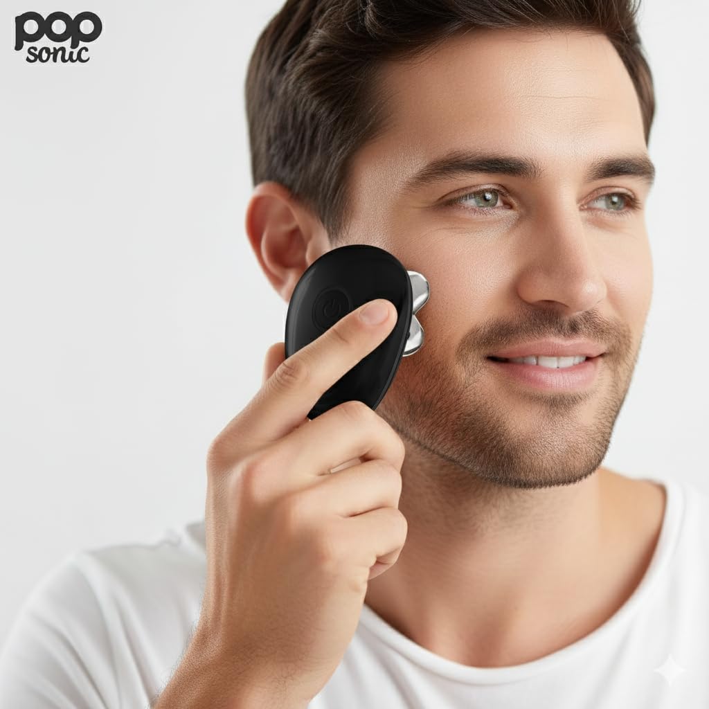 Pop Sonic 5-Head Electric Shaver - Face, Head & Body Shaver - Waterproof USB Rechargeable Trimmer - Floating Precision Heads - Razors for Women Beauty and Personal Care Pop Sonic