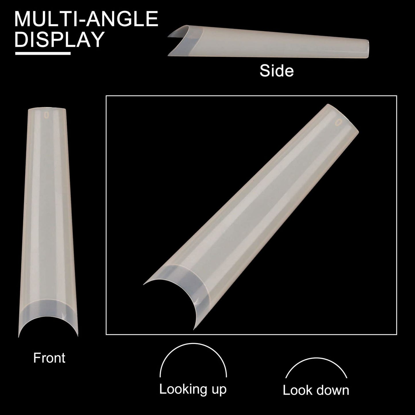 Tapered Extra Long Nail Tips, Ballerina Natural Acrylic Fake Nail Tips, Press On Nail False Nails with Box for Nail Salons and DIY Nail Art, 240PCS Beauty & Personal Care Defuber