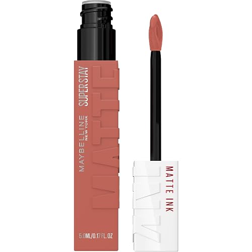 Maybelline Super Stay Matte Ink Liquid Lipstick Makeup, Long Lasting High Impact Color, Up to 16H Wear, Seductress, Light Rosey Nude, 1 Count Beauty & Personal Care MAYBELLINE
