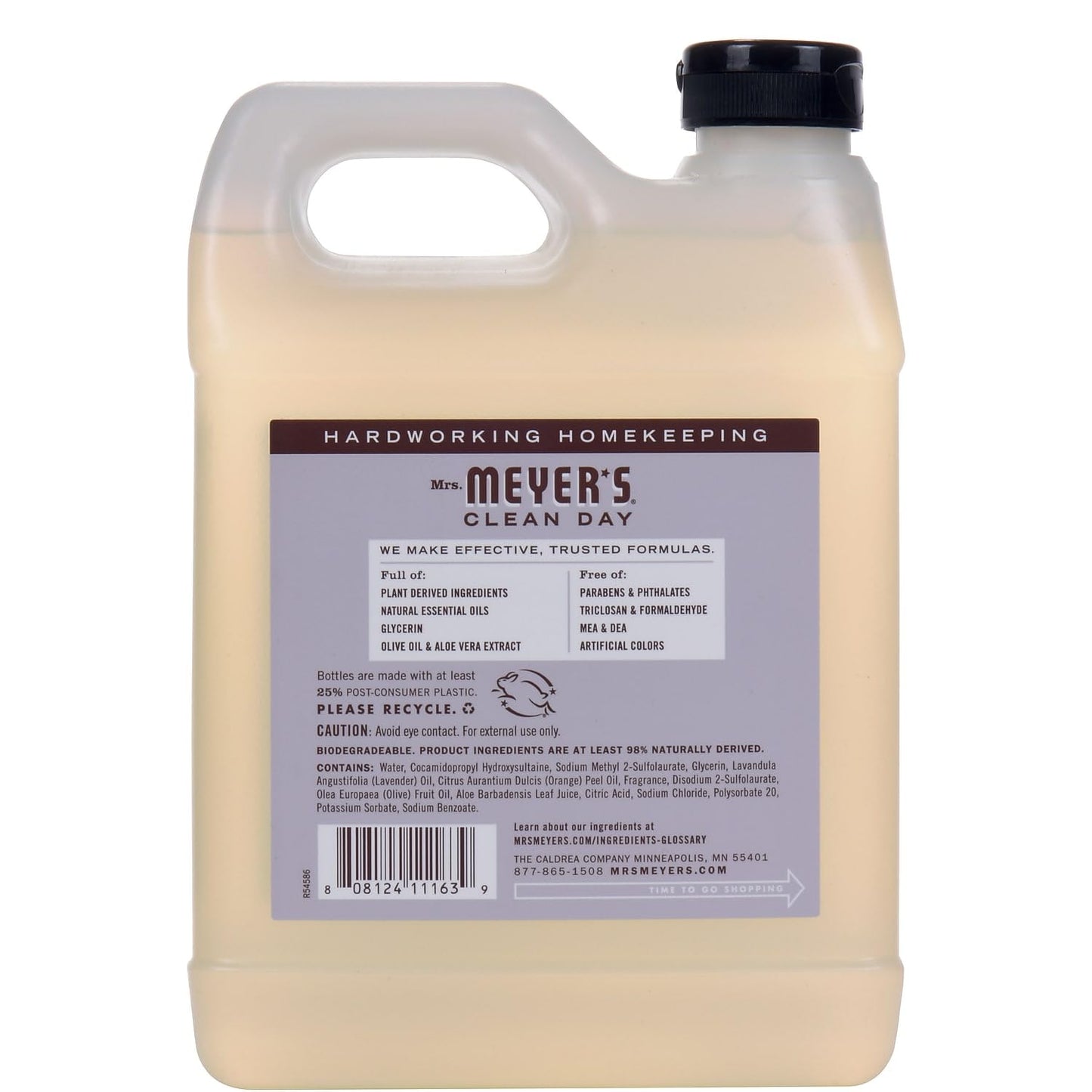 Mrs Meyers 11163 33 Oz Lavender Hand Soap Refill Beauty & Personal Care Mrs. MEYER'S