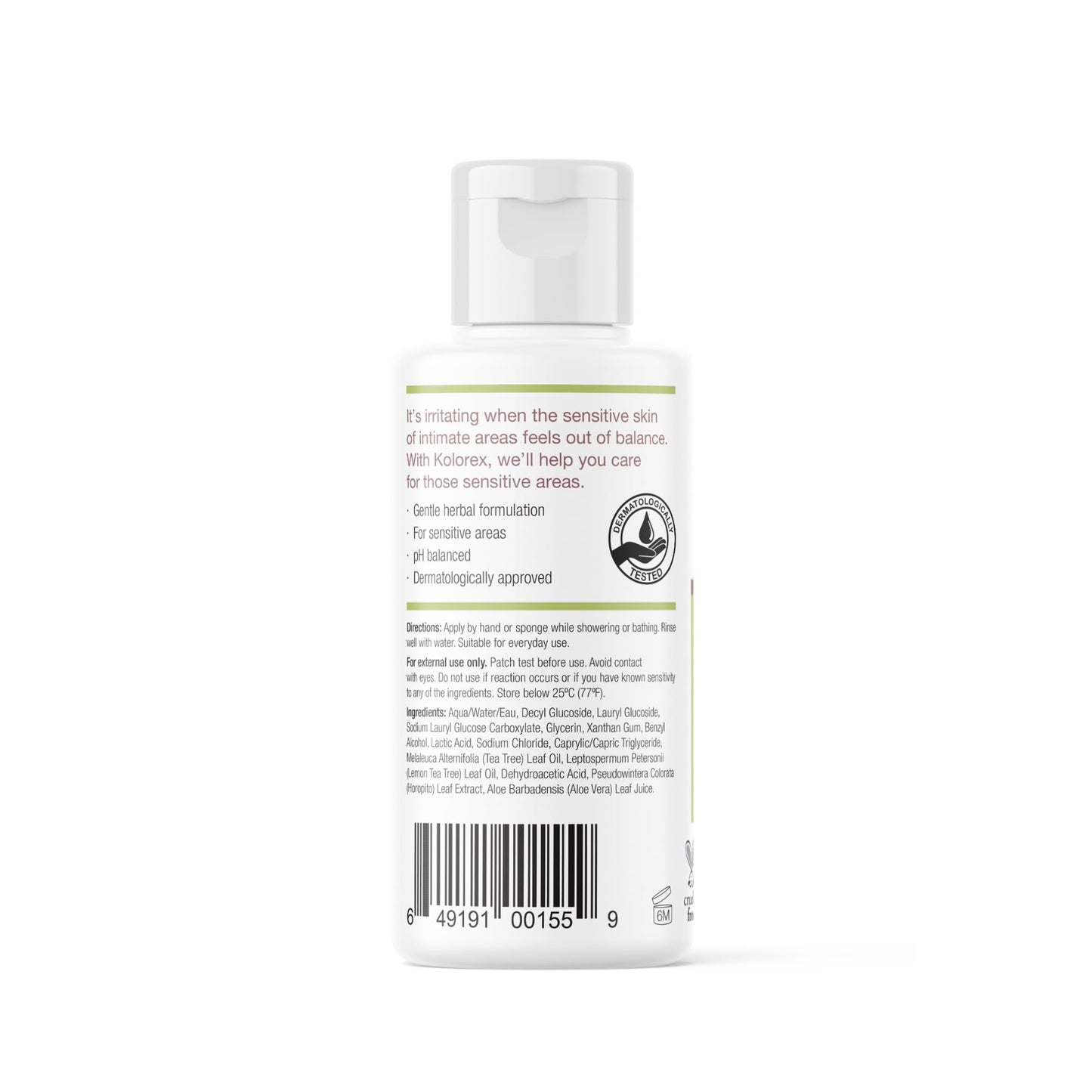 Kolorex Intimate Care Horopito Wash - pH Balanced Body Wash for Men & Women - with Horopito, Aloe Vera & Tea Tree - Gentle Cleanser for Sensitive Beauty & Personal Care Kolorex