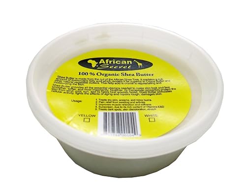 AFRICAN SECRET 100% Organic Shea Butter Yellow, 8 Oz (FC-40351) Beauty & Personal Care AFRICAN SECRET