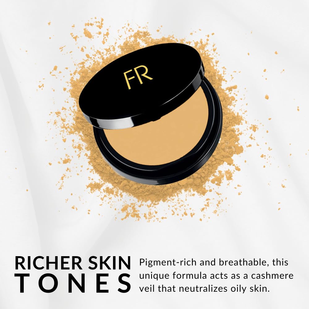 Luxury Oil Blotting Pressed Powder by Flori Roberts, Long Lasting Oil and Shine Control, Flawless Complexion for Women of Color or Deeper Skin Tones Beauty & Personal Care Flori Roberts