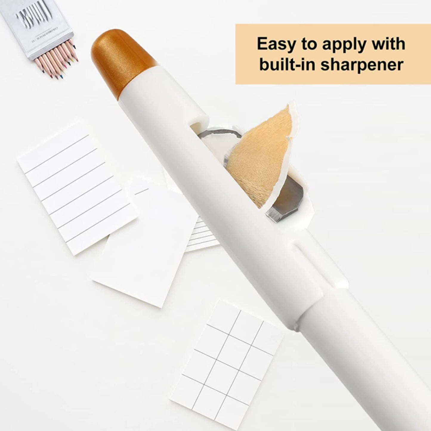Betued Barber Pencil, Beard Pencil Filler for Men, Water/Sweat Proof Beard Pen, White Beauty and Personal Care Betued