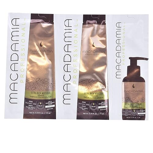 Macadamia Professional Ultra Rich Moisture Shampoo/Conditioner & Oil Treatment, 3 Count Beauty & Personal Care Macadamia Natural Oil