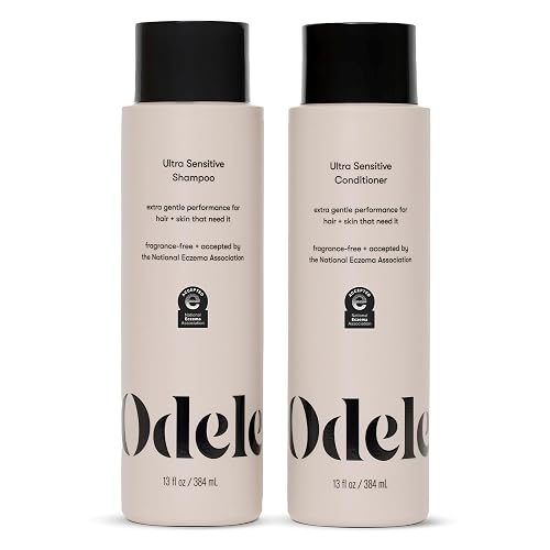 Odele Sulfate-Free Ultra-Sensitive Shampoo & Conditioner Set for Extra Gentle Cleansing and All Hair Types, 13 Fl Oz Each (2-Pack) Beauty & Personal Care Odele