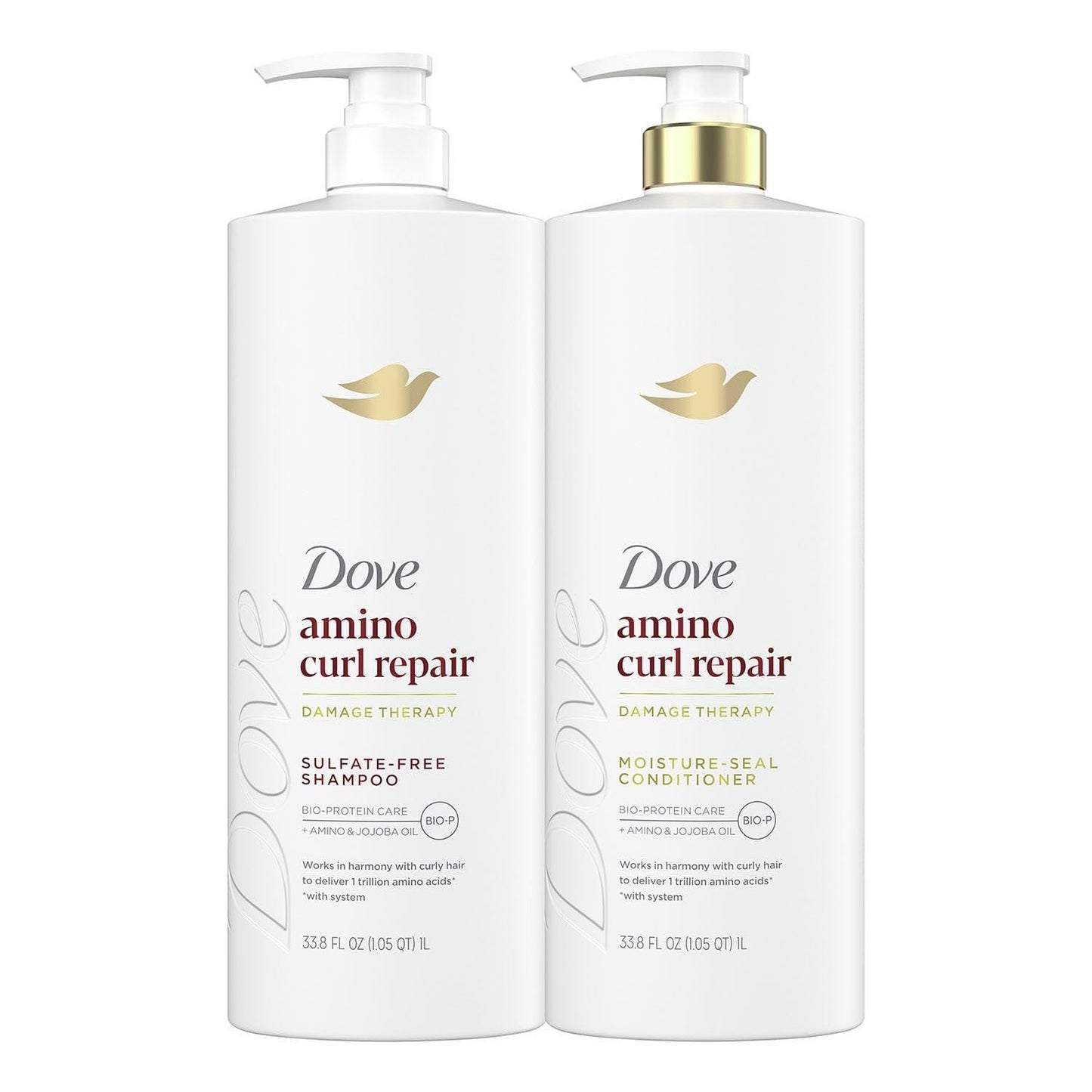 Dove Amino Curls Shampoo and Conditioner, 33.8 Fluid Ounce (Pack of 2) Beauty & Personal Care Dove
