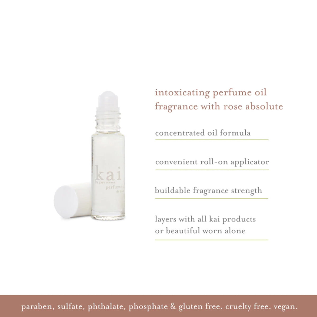kai perfume oil. rose absolute, gardenia wrapped in white exotic flowers, layered with rose absolute. eau de perfume roll-on oil, 1/8 fl oz., vegan Beauty & Personal Care kai