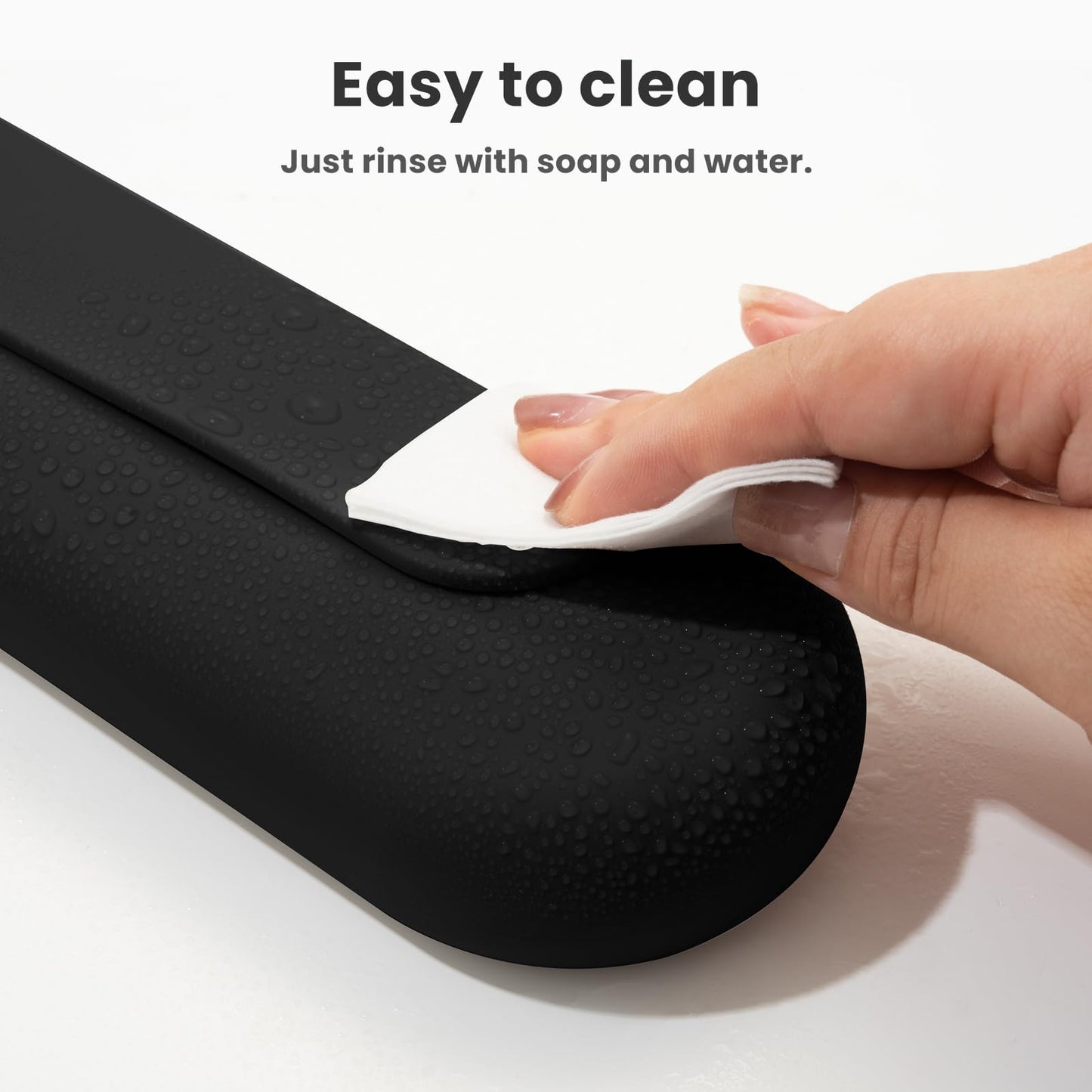 BackBlack Silicone Travel Case for Electric Shaver Nose Hair Trimmer Clipper Travel Case For Men and Women, Easy to Use and Clean, Business Trips, Gym Beauty and Personal Care BackBlack