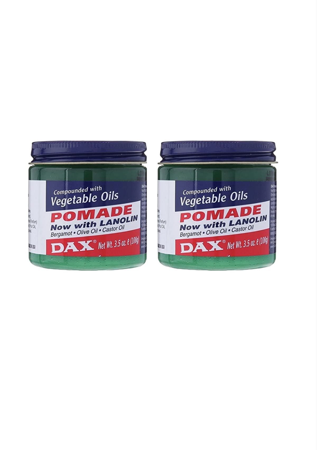 Dax Pomade (Bergamot) 3.5 Ounce Jar (103ml) (2 Pack) Beauty & Personal Care DAX