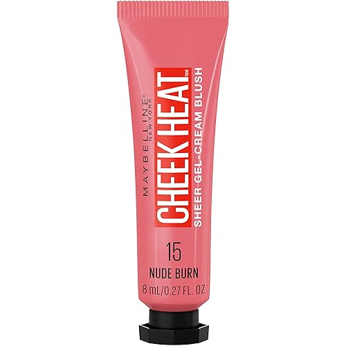 Maybelline Cheek Heat Gel-Cream Blush Makeup, Lightweight, Breathable Feel, Sheer Flush Of Color, Natural-Looking, Dewy Finish, Oil-Free, Nude Burn, 1 Beauty & Personal Care MAYBELLINE