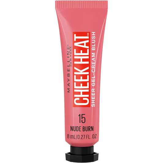 Maybelline Cheek Heat Gel-Cream Blush Makeup, Lightweight, Breathable Feel, Sheer Flush Of Color, Natural-Looking, Dewy Finish, Oil-Free, Nude Burn, 1 Beauty & Personal Care MAYBELLINE