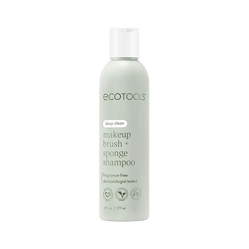 EcoTools Cleanser Shampoo for Makeup Brush/Sponge/Puffs, Remove Makeup & Impurities, Fragrance-Free, No Harsh Chemicals, Vegan & Cruelty-Free, 6 Beauty & Personal Care EcoTools