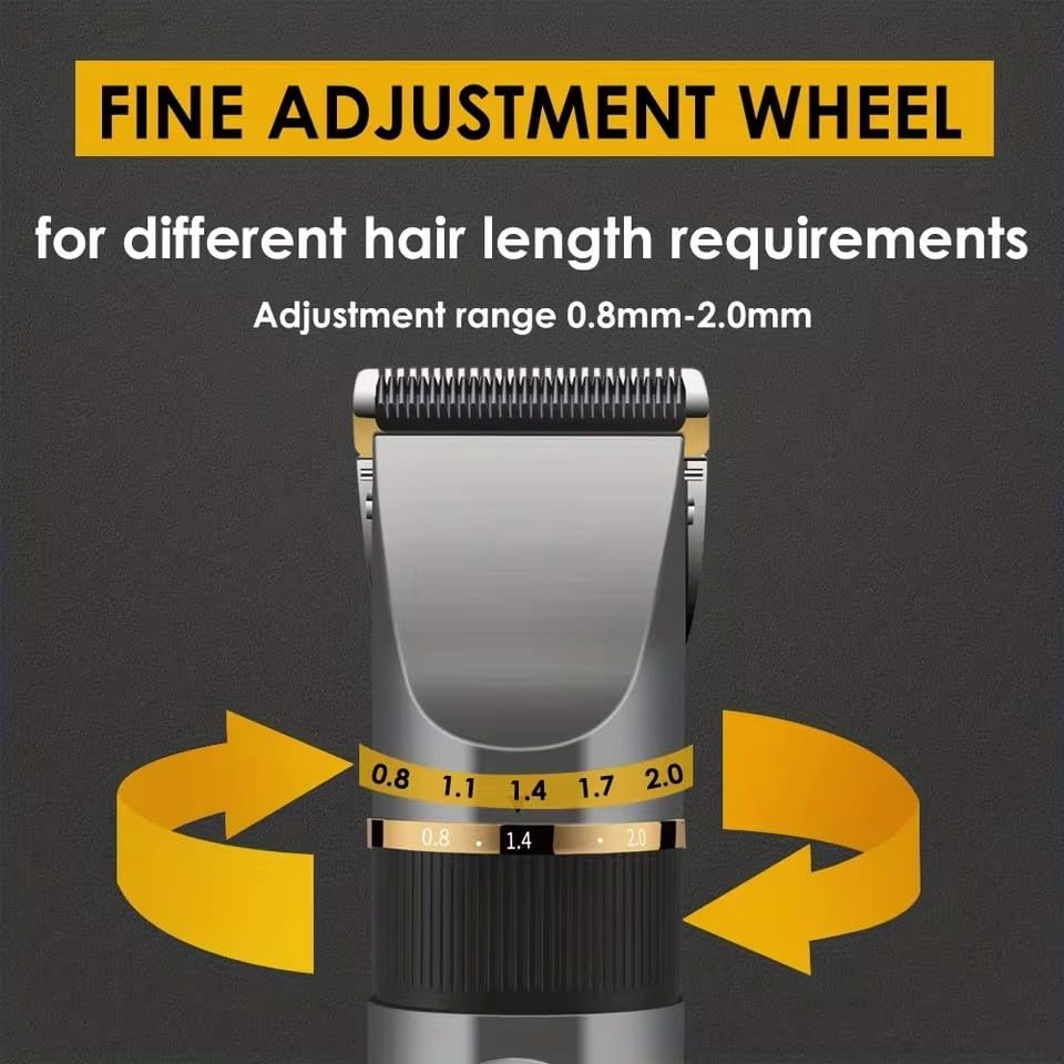 GLESVOWIO Professional Hair Clipper Ceramic Blade Male Trimmer LED Display Haircut Machine USB Charging for Men Household Barber Adjustable Speed Beauty and Personal Care GLESVOWIO
