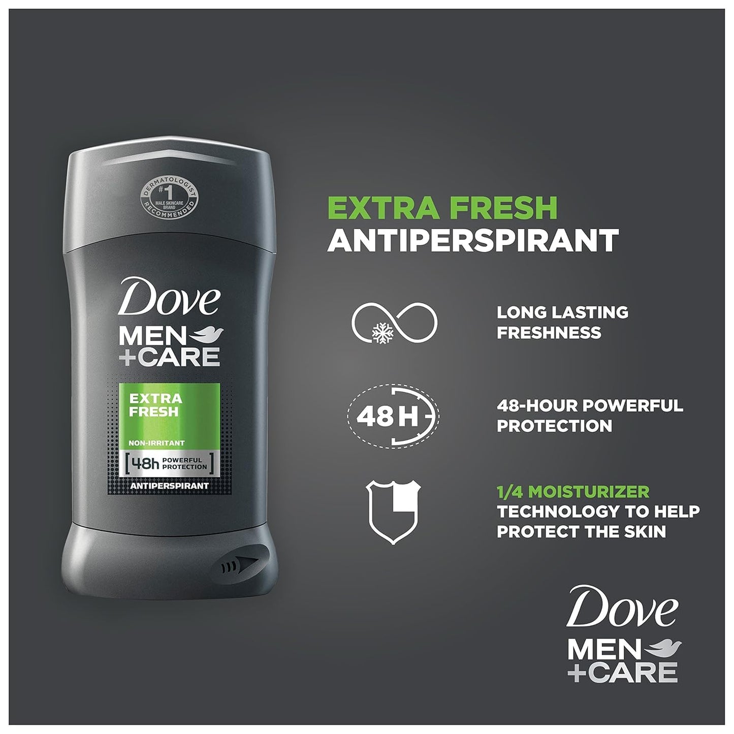 Dove Men+Care Men+Care Antiperspirant Deodorant Stick Extra Fresh 2.7 oz(Pack of 3) Beauty and Personal Care Dove