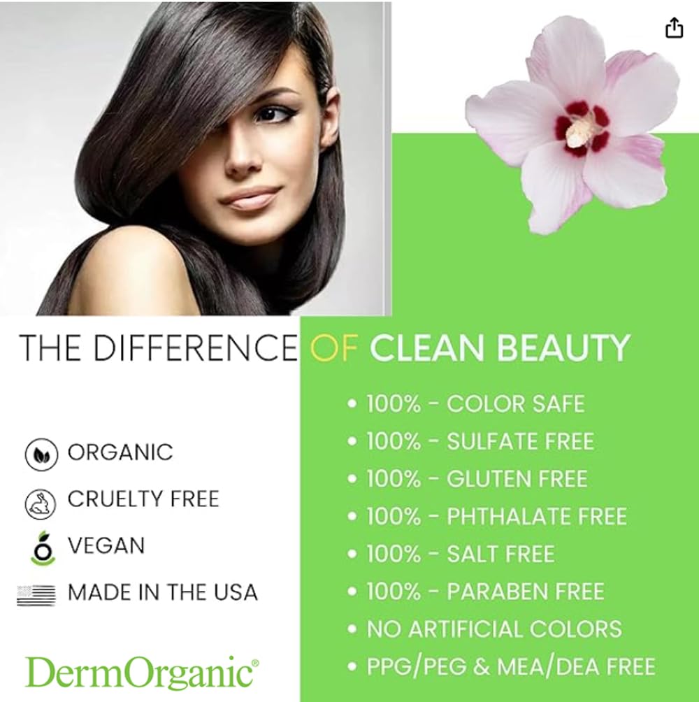 DermOrganic Damaged Hair Duo with Organic Argan Oil, Daily Hydrating Shampoo + Deep Conditioner Masque Sulfate-Free, Color-Safe, Vegan, Gluten-Free (2 Beauty & Personal Care DermOrganic