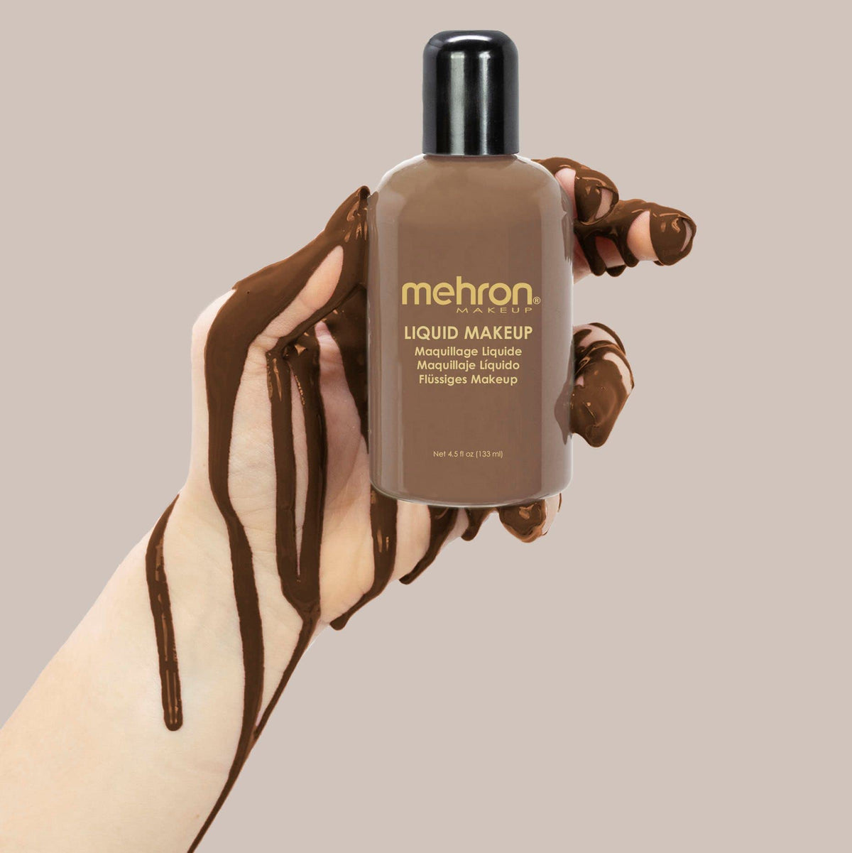 Mehron Makeup Liquid Makeup | Face Paint and Body Paint 4.5 oz (133 ml) (SABLE BROWN) Beauty & Personal Care Mehron