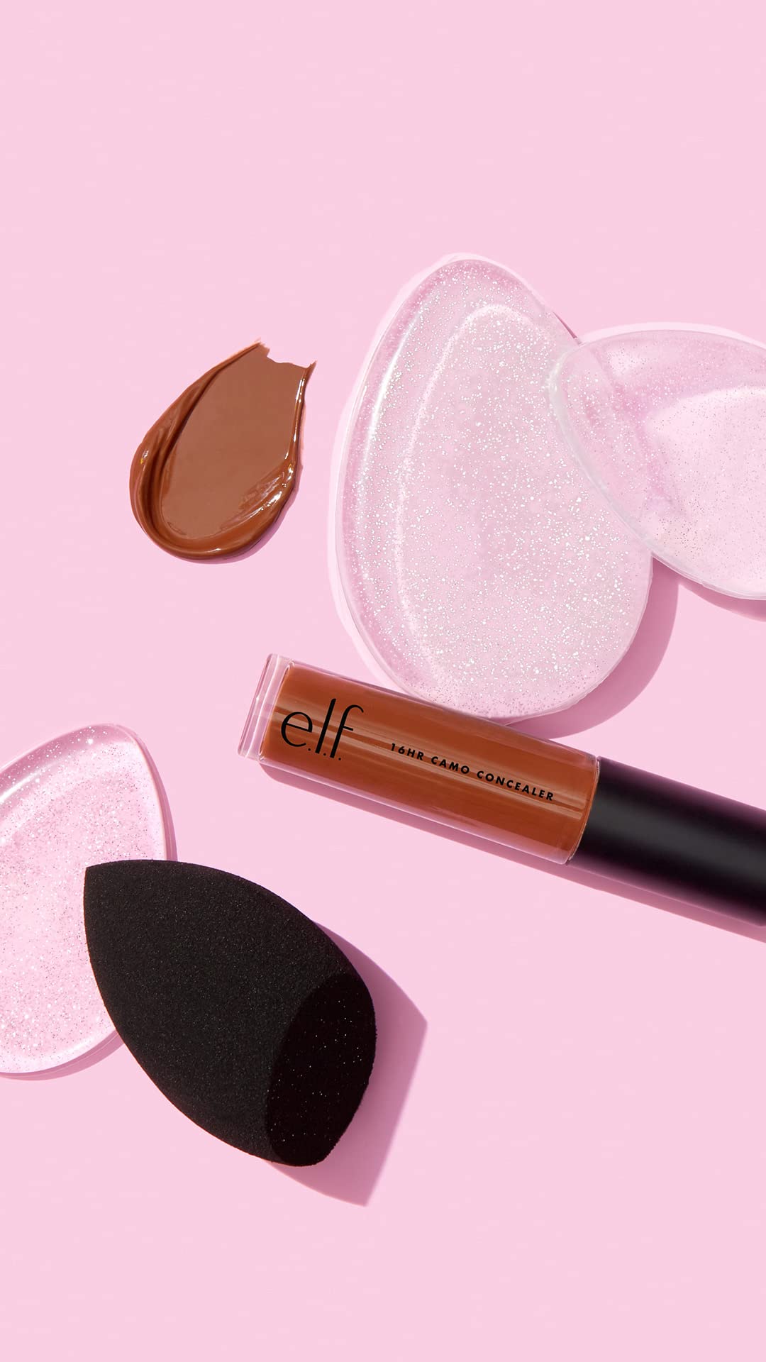 e.l.f. Dual-Sided Silicone Blender, Makeup Blender For Perfect Product Application, Washable, Great For Foundation & Concealer, Vegan Beauty & Personal Care e.l.f.
