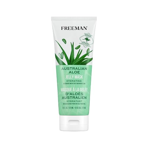 Freeman Exotic Blends Australian Aloe Jelly Mask, Leave-On Overnight Facial Mask, Calm, Soothe Irritation, & Hydrate Dry Skin, Clean Skincare, For All Beauty & Personal Care Freeman