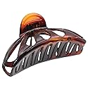 Parcelona French Large Raindrop 4" Celluloid No Slip Grip Durable Jaw Hair Claw Clip for Women and Girl, Made in France (Tortoise Shell) Beauty & Personal Care Parcelona