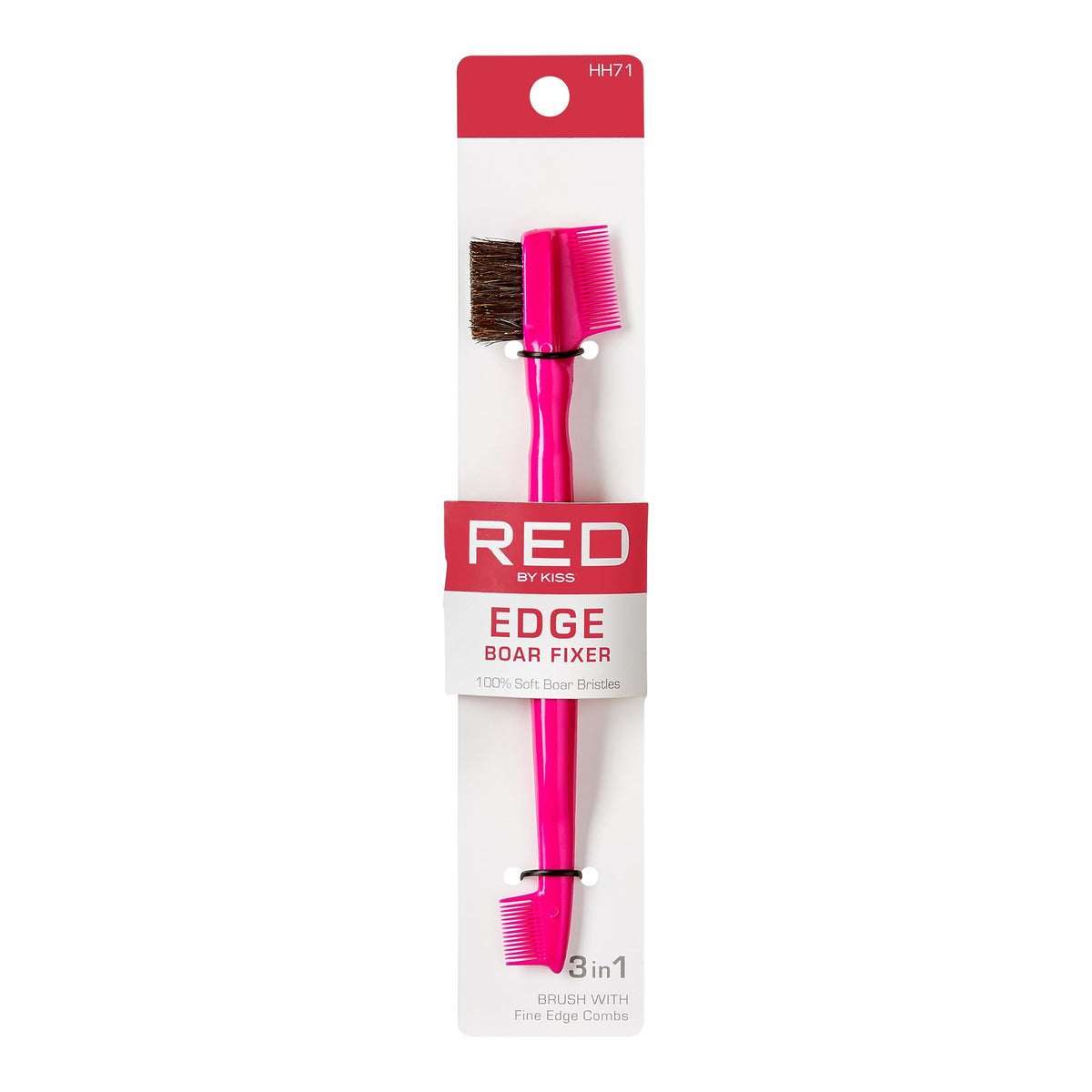 Red by Kiss Ultimate Edge Fixer Professional Boar Hair Brush (100% Boar Hair) (BSH28) Beauty & Personal Care Red by Kiss