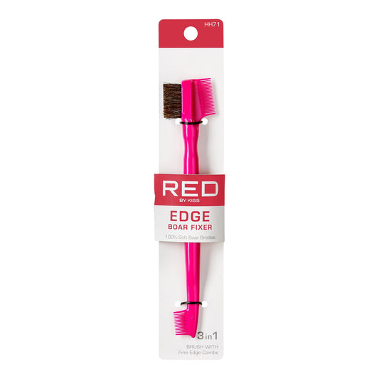 Red by Kiss Ultimate Edge Fixer Professional Boar Hair Brush (100% Boar Hair) (BSH28) Beauty & Personal Care Red by Kiss