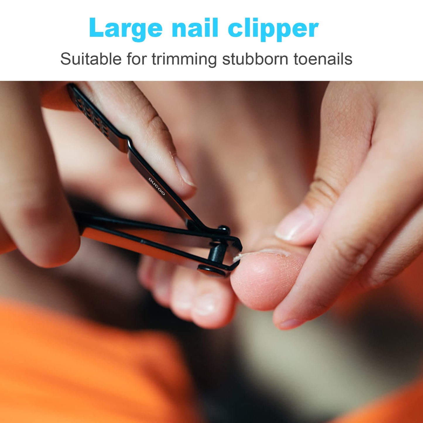 DUCOO Nail Clipper Set, 4 PCS Ultra Sharp Nail Clippers for Men, Women, Adults Toenail Fingernail Clippers, Stainless Steel Nail Cutter & File, Black Beauty & Personal Care DUCOO