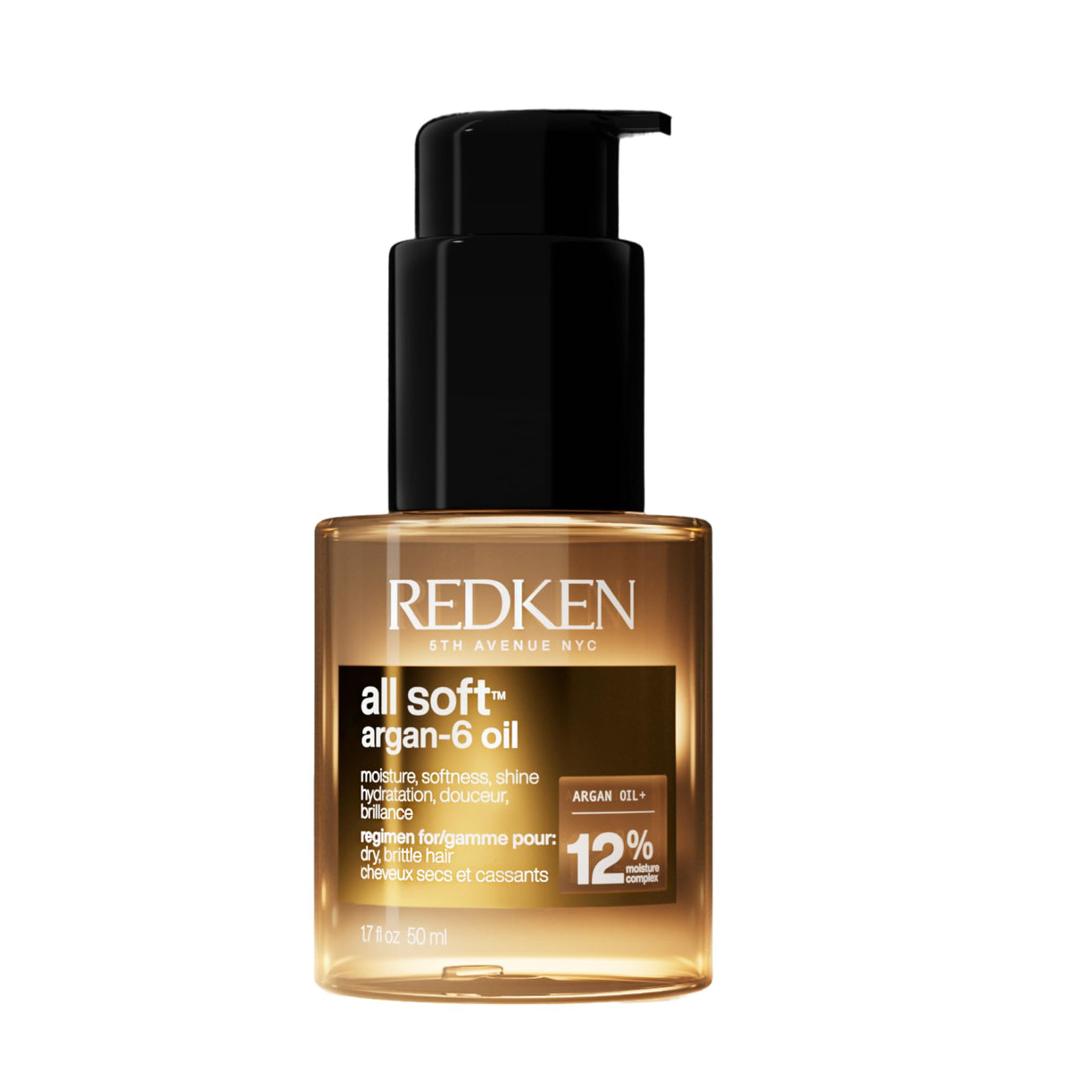 Redken All Soft Argan-6 Hair Oil - For Softness & Shine, 1.6 Fl Oz