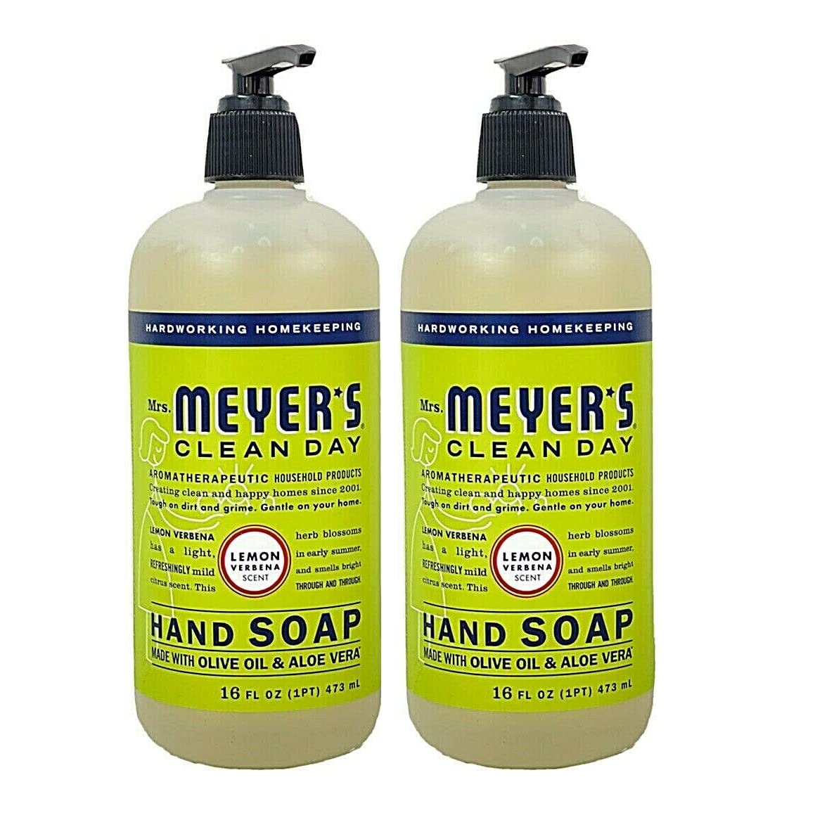 Mrs. Meyer's Lemon Verbena Liquid Hand Soap, Cruelty-Free and Hand Wash Formula Made with Essential Oils,16 oz. (Pack of 2) Beauty & Personal Care Mrs. MEYER'S