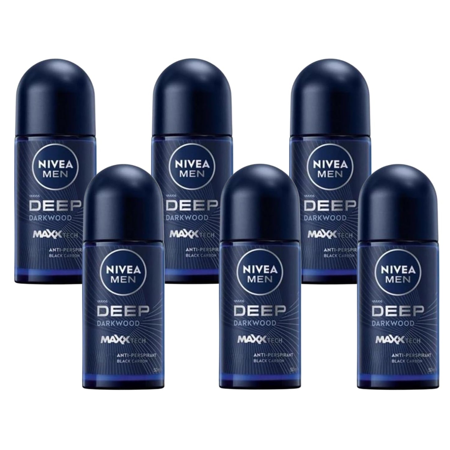 Nivea Men's Deep Segar & Kering Roll-On Deodorant - 1.69 fl oz - Pack of 6 Beauty and Personal Care NIVEA