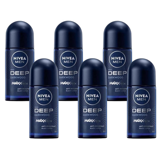 Nivea Men's Deep Segar & Kering Roll-On Deodorant - 1.69 fl oz - Pack of 6 Beauty and Personal Care NIVEA